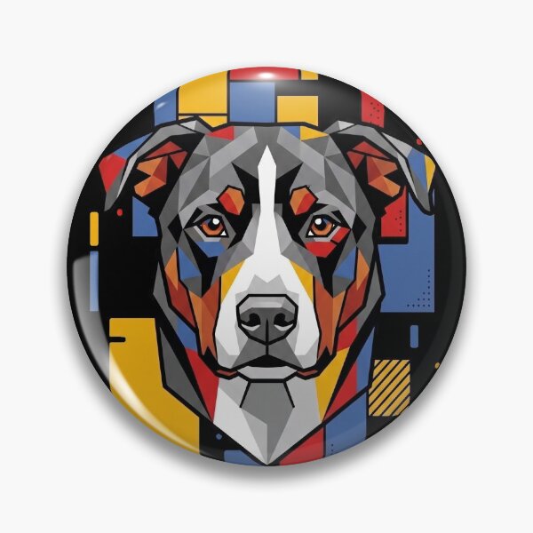 Artikelvorschau, Lustiger Appenzeller Sennenhund Bunte Blöcke Geometrische Kunst Mama Papa Kinder entworfen und verkauft von FurryHavenPH.