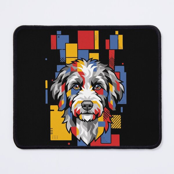 Item preview, Funny Aussiedoodle Colorful Blocks Geometric Art Mom Dad Kids designed and sold by FurryHavenPH.