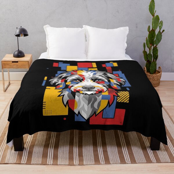 Item preview, Funny Aussiedoodle Colorful Blocks Geometric Art Mom Dad Kids designed and sold by FurryHavenPH.