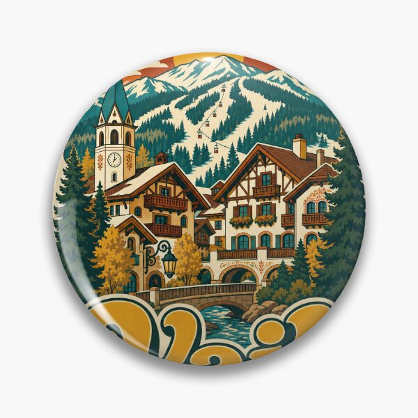 Item preview, Vail USA Travel Souvenir - Retro Illustration designed and sold by VisualArtsOasis.