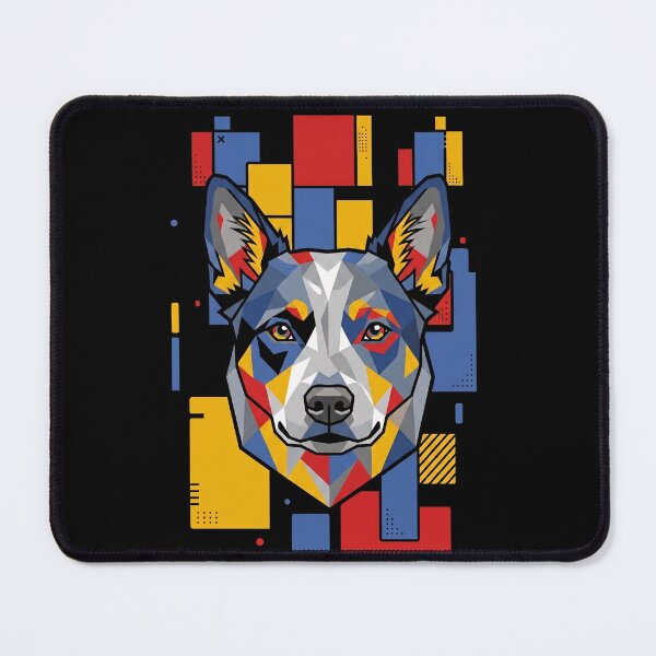 Item preview, Funny Australian Cattle Colorful Blocks Geometric Art Mom Dad Kids designed and sold by FurryHavenPH.