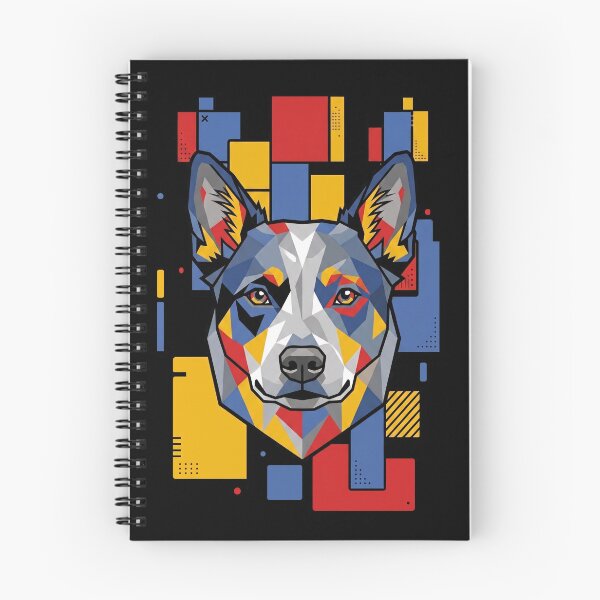 Item preview, Funny Australian Cattle Colorful Blocks Geometric Art Mom Dad Kids designed and sold by FurryHavenPH.
