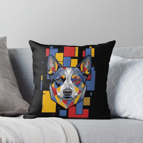 Item preview, Funny Australian Cattle Colorful Blocks Geometric Art Mom Dad Kids designed and sold by FurryHavenPH.