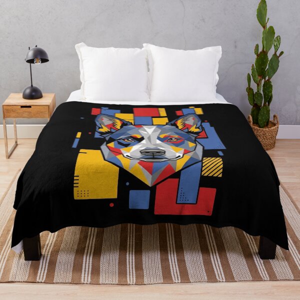 Item preview, Funny Australian Cattle Colorful Blocks Geometric Art Mom Dad Kids designed and sold by FurryHavenPH.