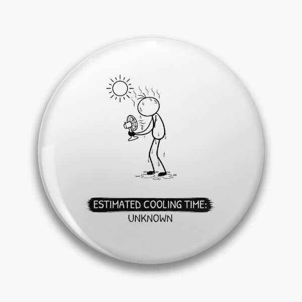 Item preview, Funny Heatwave T-Shirt Estimated Cooling Time Unknown | Summer Humour | Melting Stick Figure designed and sold by Pebl-Co.
