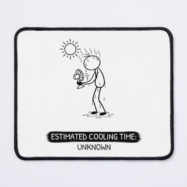 Item preview, Funny Heatwave T-Shirt Estimated Cooling Time Unknown | Summer Humour | Melting Stick Figure designed and sold by Pebl-Co.