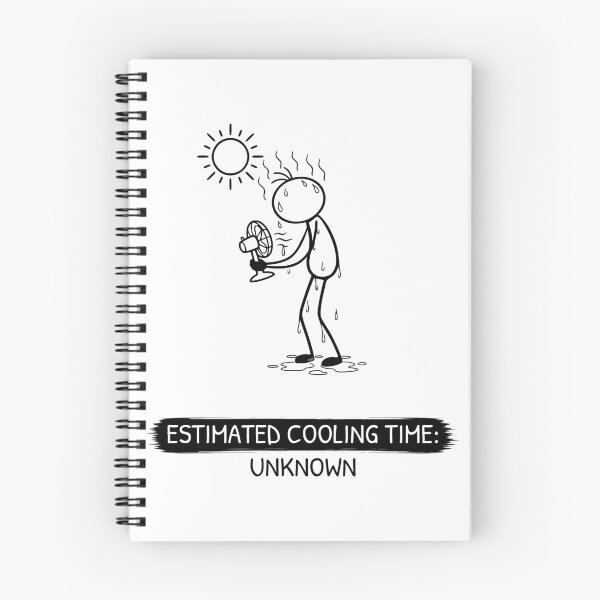 Item preview, Funny Heatwave T-Shirt Estimated Cooling Time Unknown | Summer Humour | Melting Stick Figure designed and sold by Pebl-Co.