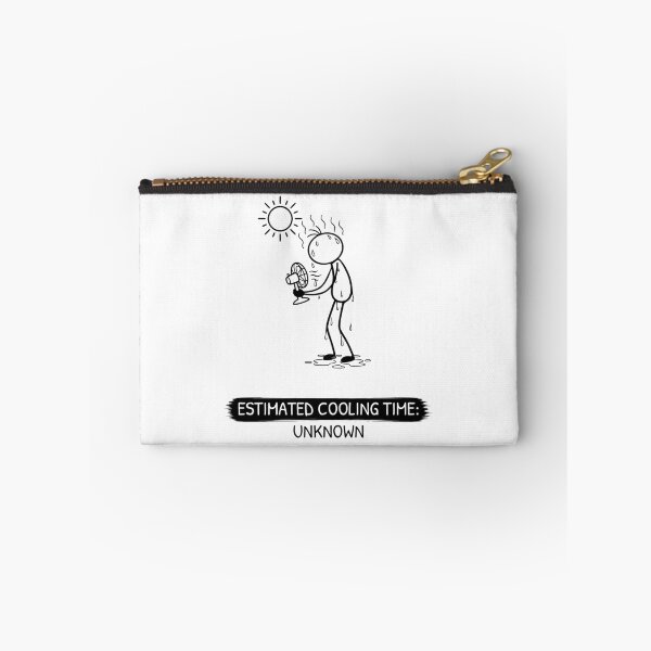Item preview, Funny Heatwave T-Shirt Estimated Cooling Time Unknown | Summer Humour | Melting Stick Figure designed and sold by Pebl-Co.