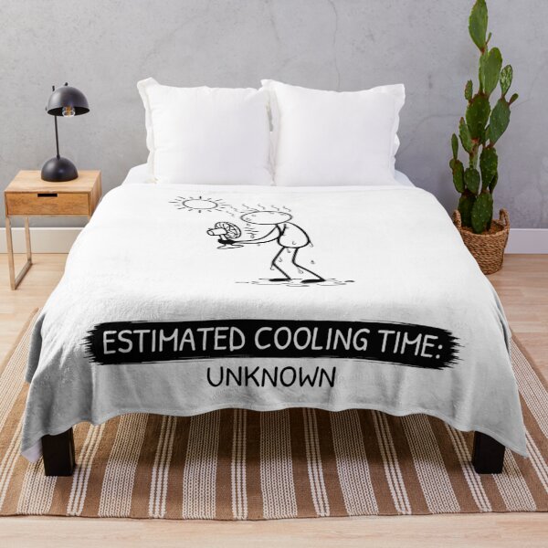 Item preview, Funny Heatwave T-Shirt Estimated Cooling Time Unknown | Summer Humour | Melting Stick Figure designed and sold by Pebl-Co.