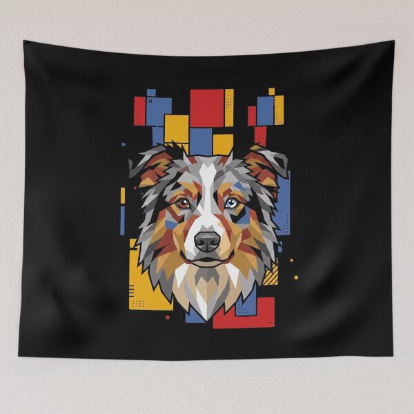 Item preview, Funny Australian Retriever Colorful Blocks Geometric Art Mom Dad Kids designed and sold by FurryHavenPH.