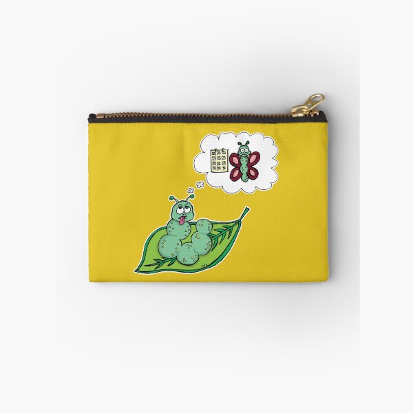 Item preview, Funny Tired Caterpillar Cartoon | Relatable Goal Tracking Butterfly Sticker designed and sold by MyxaART.