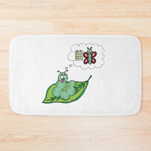 Item preview, Funny Tired Caterpillar Cartoon | Relatable Goal Tracking Butterfly Sticker designed and sold by MyxaART.