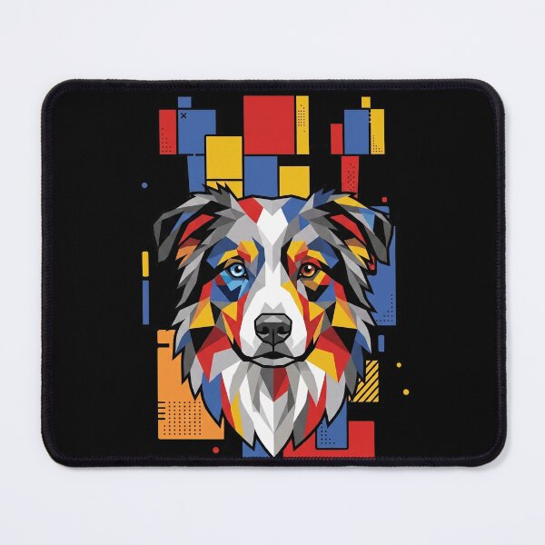 Item preview, Funny Australian Shepherd Colorful Blocks Geometric Art Mom Dad Kids designed and sold by FurryHavenPH.