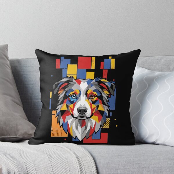 Item preview, Funny Australian Shepherd Colorful Blocks Geometric Art Mom Dad Kids designed and sold by FurryHavenPH.