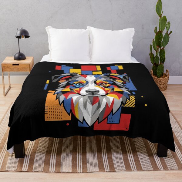 Item preview, Funny Australian Shepherd Colorful Blocks Geometric Art Mom Dad Kids designed and sold by FurryHavenPH.