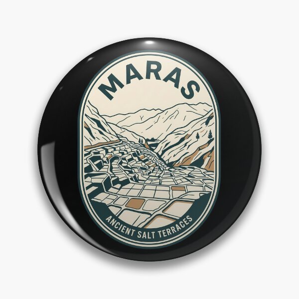 Item preview, Maras Peru Ancient Salt Terraces Vintage Travel Emblem designed and sold by k3rstman1.