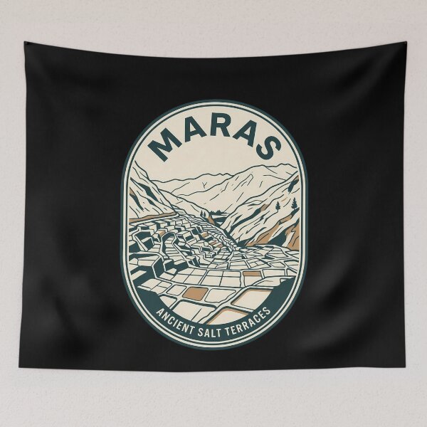 Item preview, Maras Peru Ancient Salt Terraces Vintage Travel Emblem designed and sold by k3rstman1.