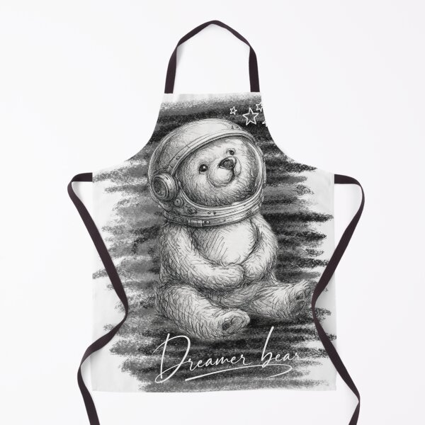 Item preview, Dreamer Bear Astronaut Hand-Drawn Pencil Sketch | Cute Bear designed and sold by Peanutspixel.