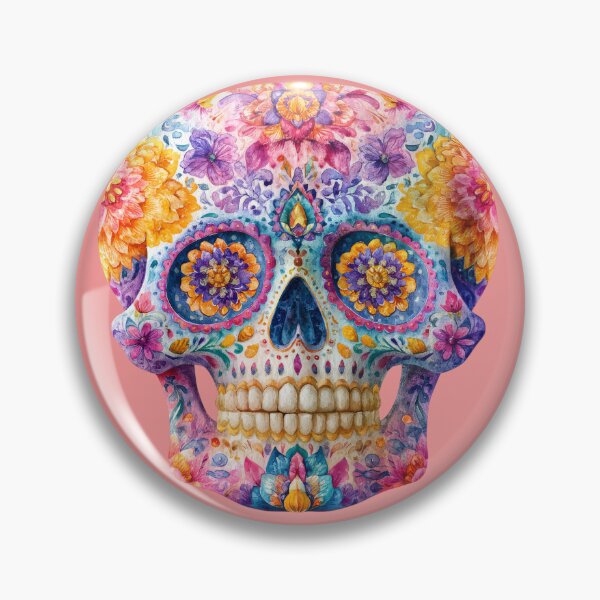 Item preview, Dia de Muertos Floral Sugar Skull | Mexican Calavera Art designed and sold by MythicMood.