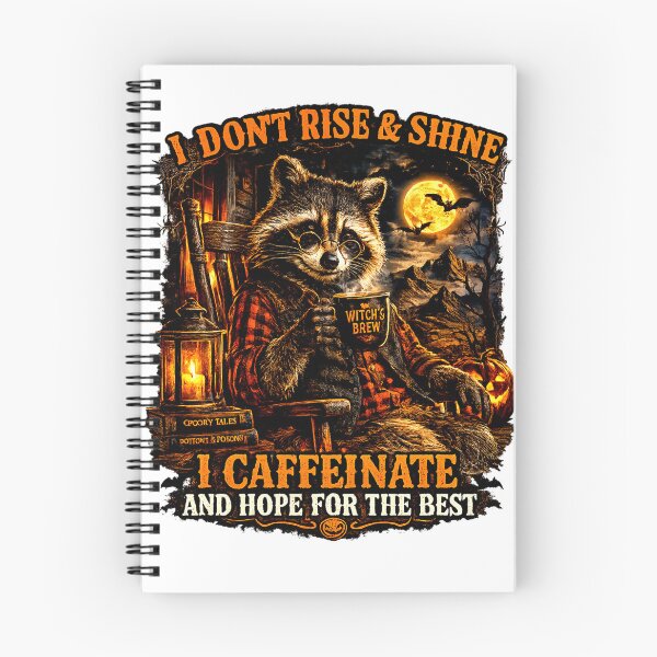 Item preview, Hallowween Coffee raccoon  designed and sold by NativeGraffix.