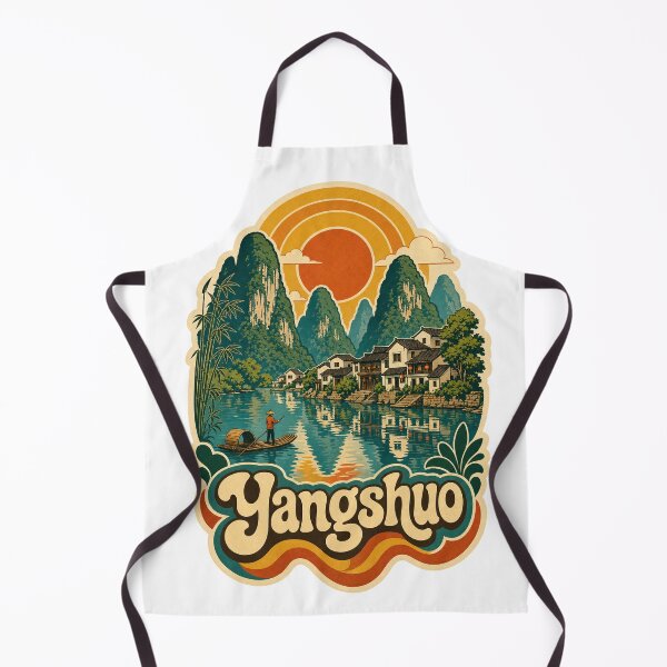 Item preview, Yangshuo China Travel Souvenir - Retro Illustration designed and sold by VisualArtsOasis.