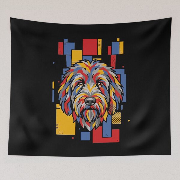 Item preview, Funny Barbet Colorful Blocks Geometric Art Mom Dad Kids designed and sold by FurryHavenPH.