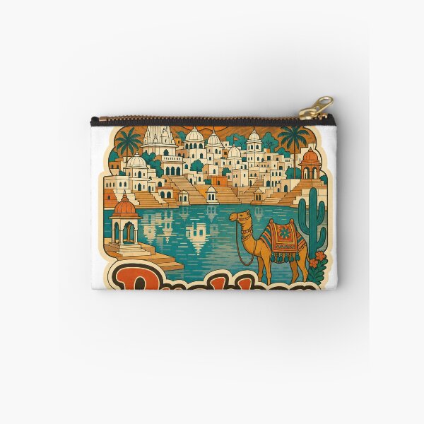 Item preview, Pushkar India Travel Souvenir - Retro Illustration designed and sold by VisualArtsOasis.
