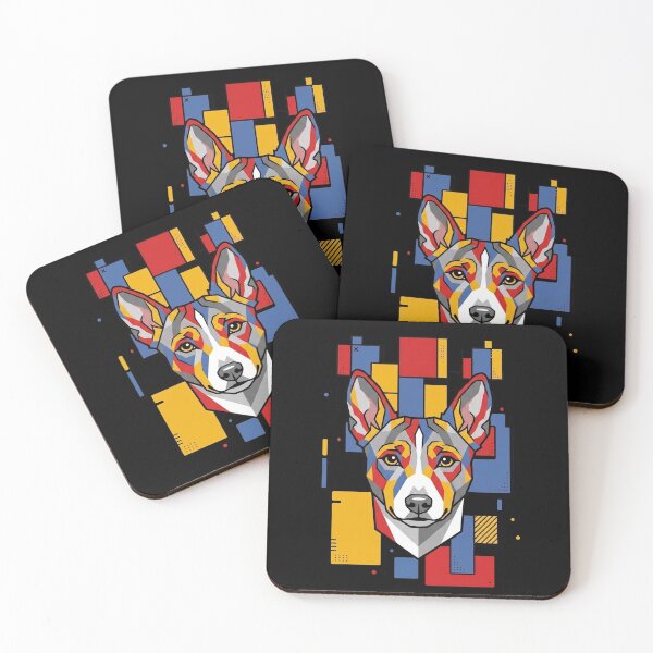 Item preview, Funny Basenji Colorful Blocks Geometric Art Mom Dad Kids designed and sold by FurryHavenPH.