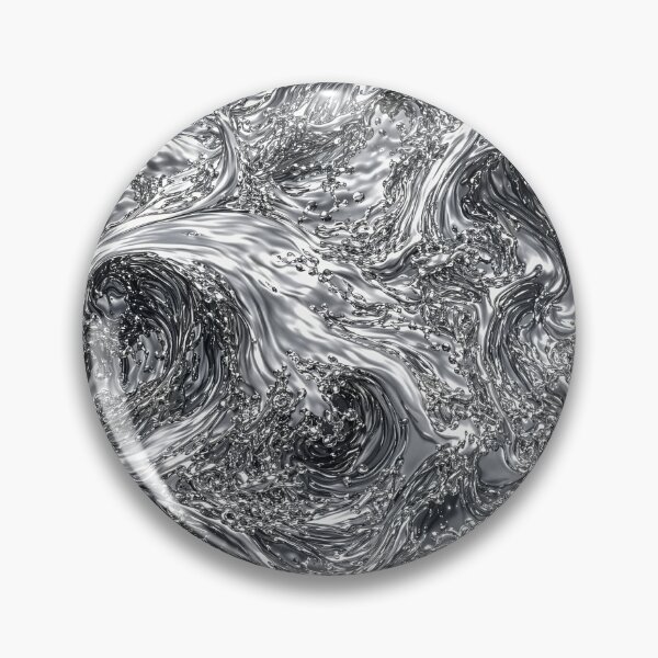 Item preview, Liquid Chrome Metal Splash - Abstract Futuristic 3D Texture Pattern designed and sold by Aimaniia666.