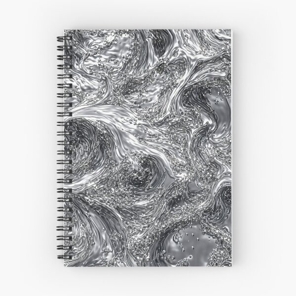 Item preview, Liquid Chrome Metal Splash - Abstract Futuristic 3D Texture Pattern designed and sold by Aimaniia666.