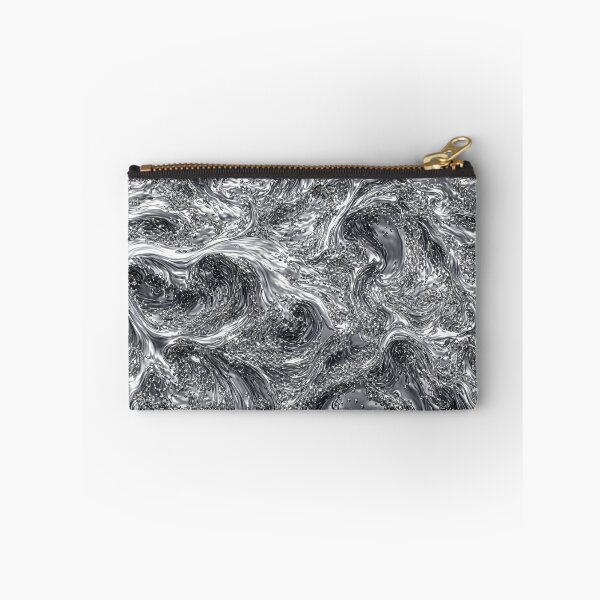 Item preview, Liquid Chrome Metal Splash - Abstract Futuristic 3D Texture Pattern designed and sold by Aimaniia666.
