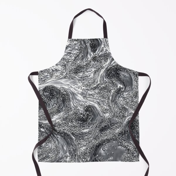 Item preview, Liquid Chrome Metal Splash - Abstract Futuristic 3D Texture Pattern designed and sold by Aimaniia666.