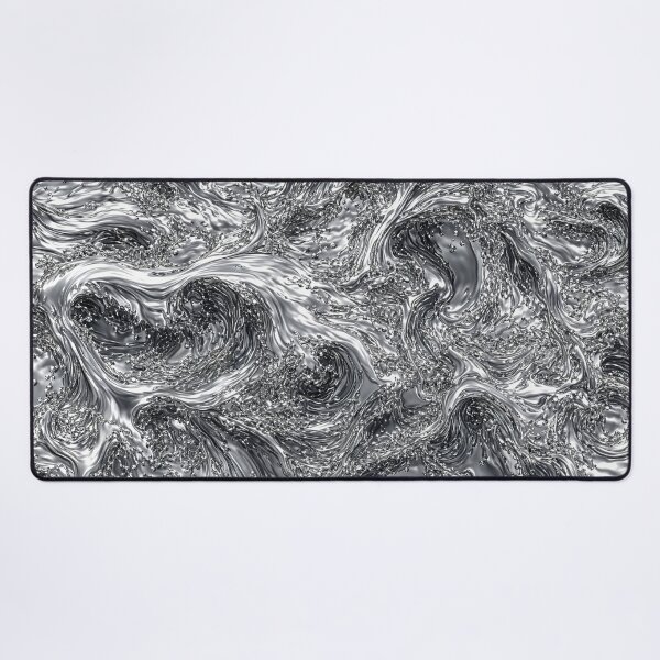Item preview, Liquid Chrome Metal Splash - Abstract Futuristic 3D Texture Pattern designed and sold by Aimaniia666.