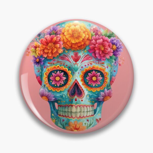 Item preview, Dia de Muertos Floral Sugar Skull | Mexican Calavera Art designed and sold by MythicMood.