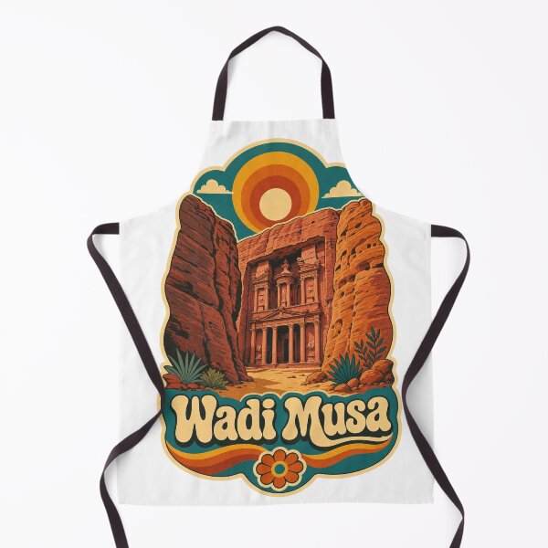 Item preview, Wadi Musa Jordan Travel Souvenir - Retro Illustration designed and sold by VisualArtsOasis.