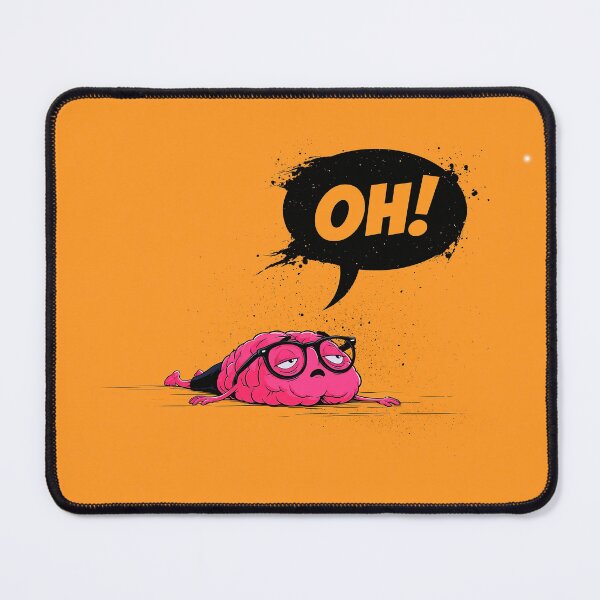 Item preview, Tired cartoon brain speech bubble with the text "Oh!" designed and sold by TanyaLovus.