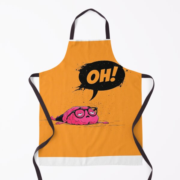 Item preview, Tired cartoon brain speech bubble with the text "Oh!" designed and sold by TanyaLovus.