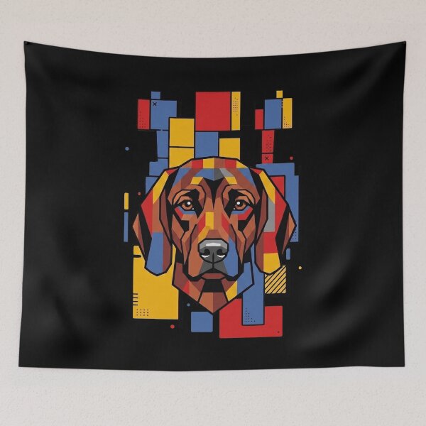 Item preview, Funny Bavarian Mountain Scent Hound Colorful Blocks Geometric Art Mom Dad Kids designed and sold by FurryHavenPH.