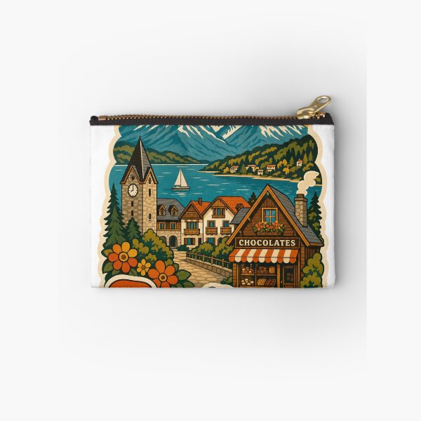 Item preview, Bariloche Argentina Travel Souvenir - Retro Illustration designed and sold by VisualArtsOasis.