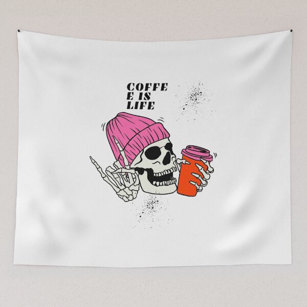 Item preview, Coffee is Life Skull Design designed and sold by Wild Ink Works.