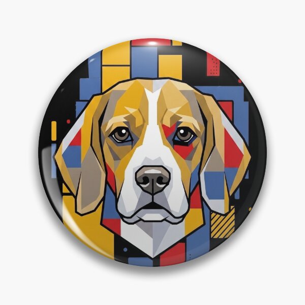 Item preview, Funny Beagle Colorful Blocks Geometric Art Mom Dad Kids designed and sold by FurryHavenPH.