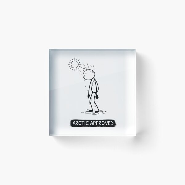 Item preview, Funny Heatwave T-Shirt | Arctic Approved | Summer Humour | Melting Stick Figure designed and sold by Pebl-Co.