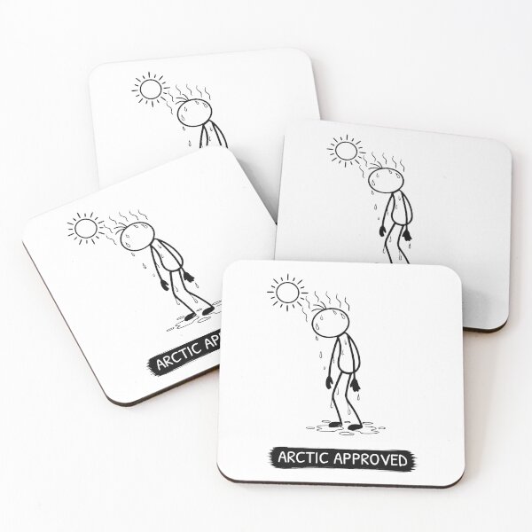 Item preview, Funny Heatwave T-Shirt | Arctic Approved | Summer Humour | Melting Stick Figure designed and sold by Pebl-Co.