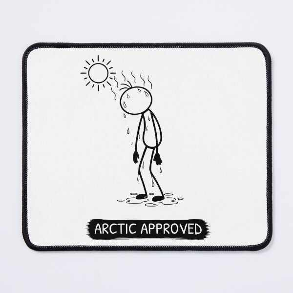 Item preview, Funny Heatwave T-Shirt | Arctic Approved | Summer Humour | Melting Stick Figure designed and sold by Pebl-Co.
