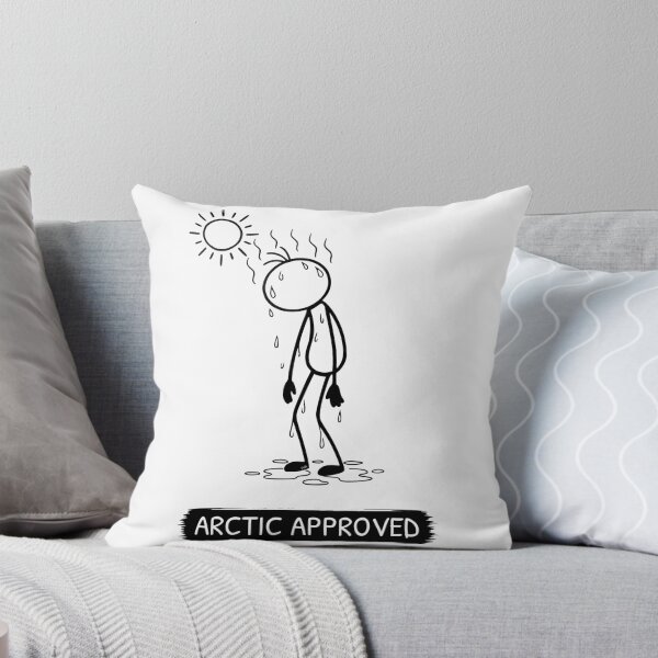 Item preview, Funny Heatwave T-Shirt | Arctic Approved | Summer Humour | Melting Stick Figure designed and sold by Pebl-Co.