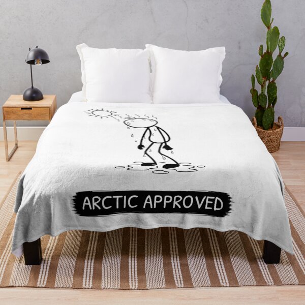 Item preview, Funny Heatwave T-Shirt | Arctic Approved | Summer Humour | Melting Stick Figure designed and sold by Pebl-Co.