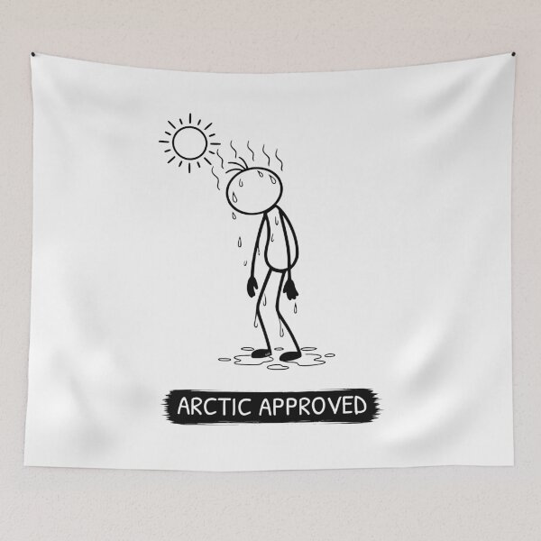 Item preview, Funny Heatwave T-Shirt | Arctic Approved | Summer Humour | Melting Stick Figure designed and sold by Pebl-Co.