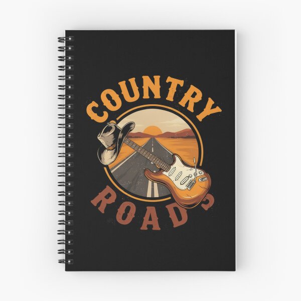 Item preview, Country Roads – Guitar Cowboy Hat Road Trip Design designed and sold by Midnight Veil Designs.