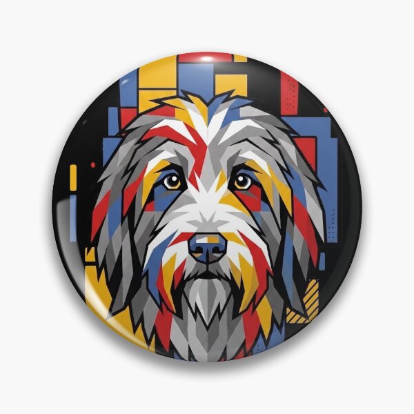 Item preview, Funny Bearded Collie Colorful Blocks Geometric Art Mom Dad Kids designed and sold by FurryHavenPH.