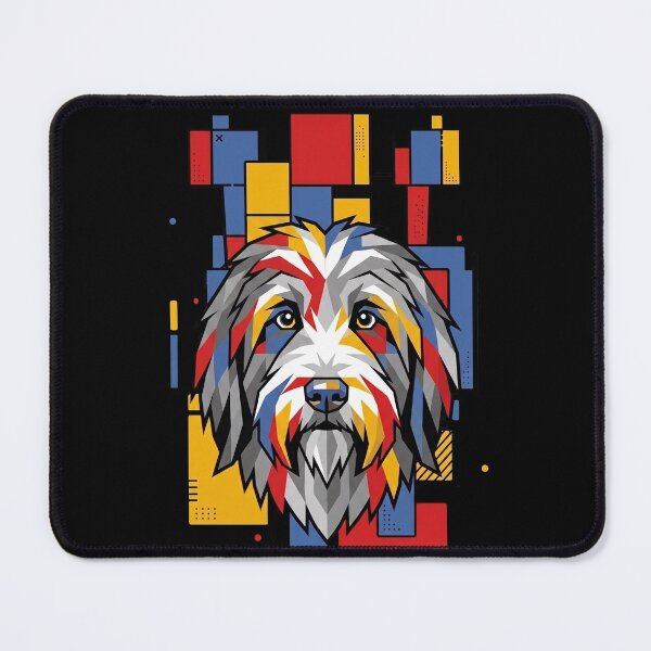Item preview, Funny Bearded Collie Colorful Blocks Geometric Art Mom Dad Kids designed and sold by FurryHavenPH.